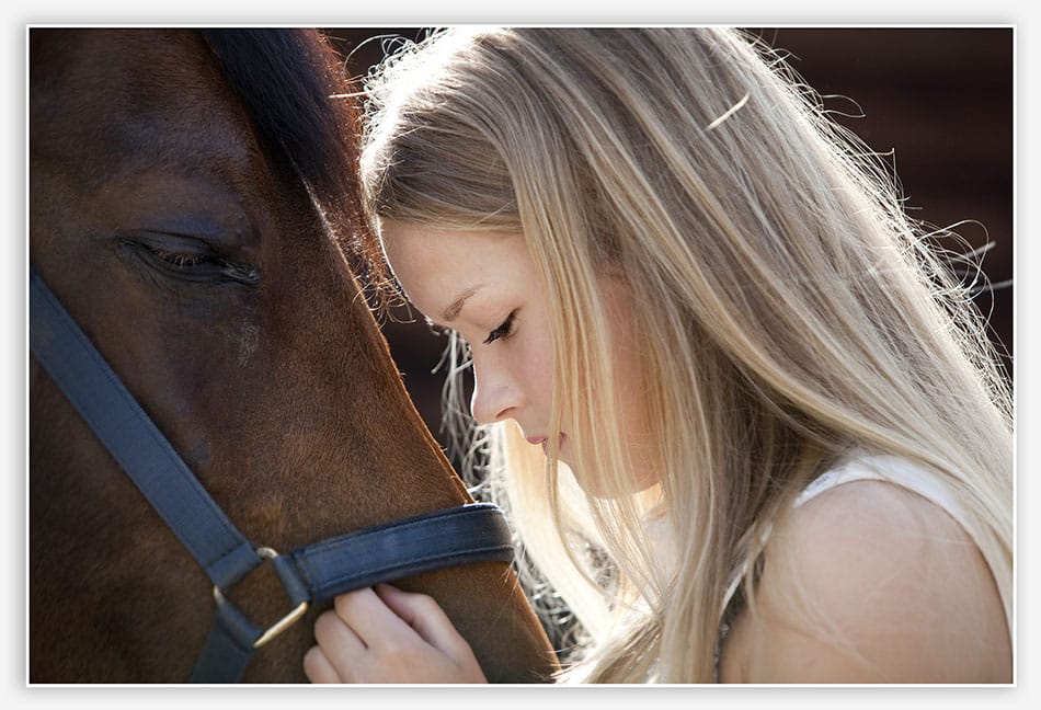 Kinderfotografie Haaren Meisje met haar paard