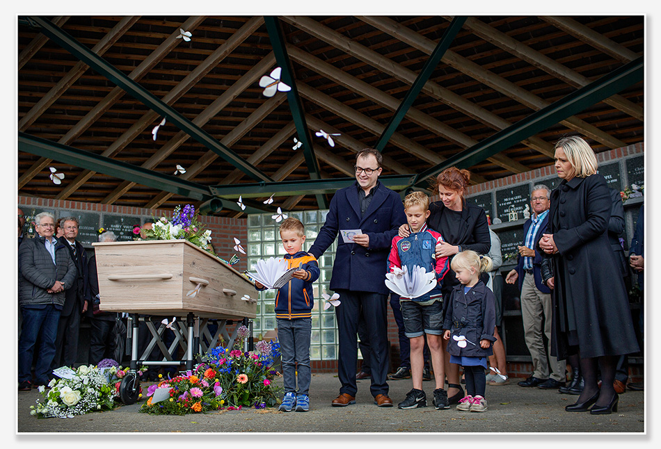 Afscheidsfotografie met vlinders