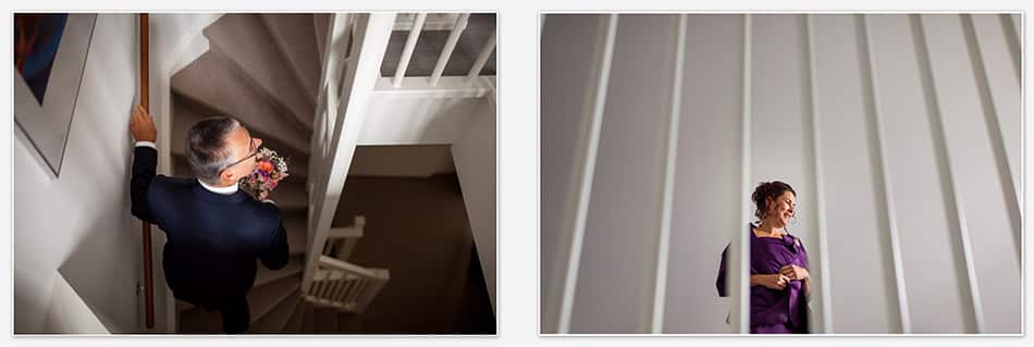 Bruidegom ziet de bruid voor het eerst