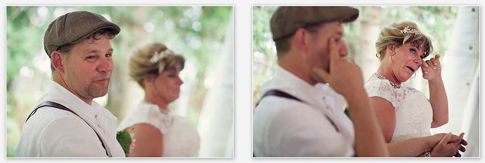 Emoties tijdens de trouwceremonie