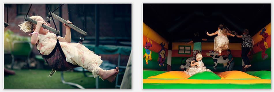 Bruidsmeisjes maken lol