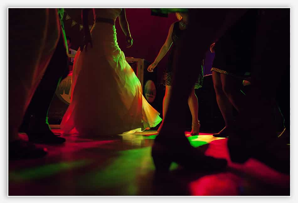 Bruidsfotografie van de dansvloer