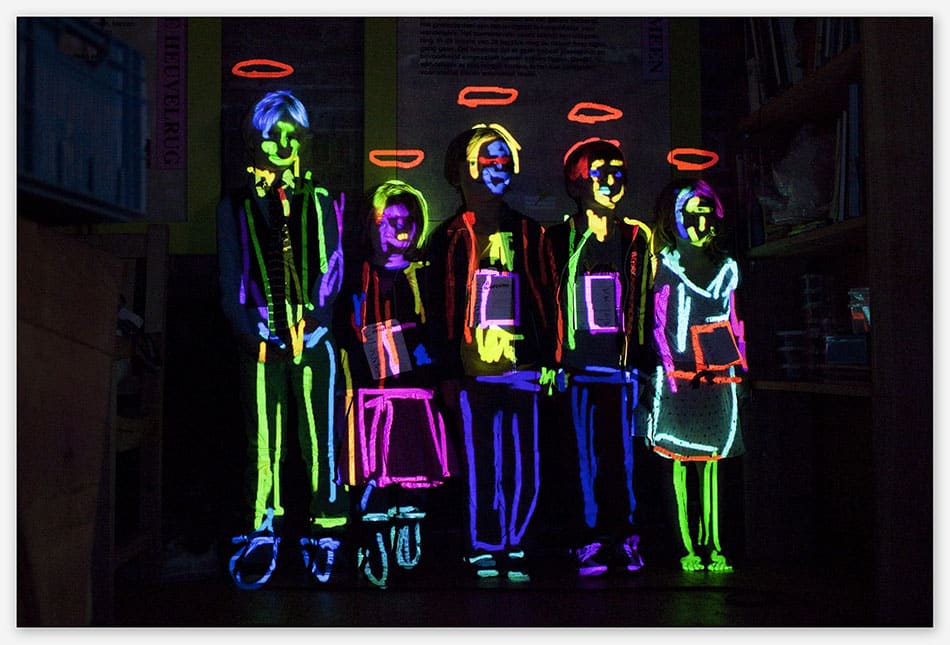 Bruidsfotografie_Utrecht Lichtshow op trouwfeest