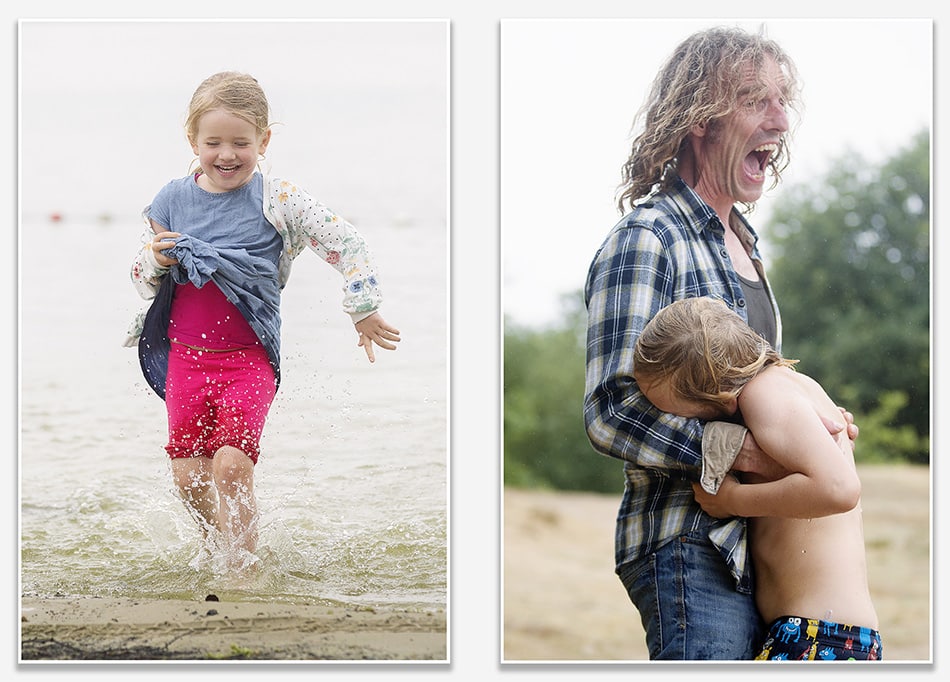 Lekker zwemmen in de regen