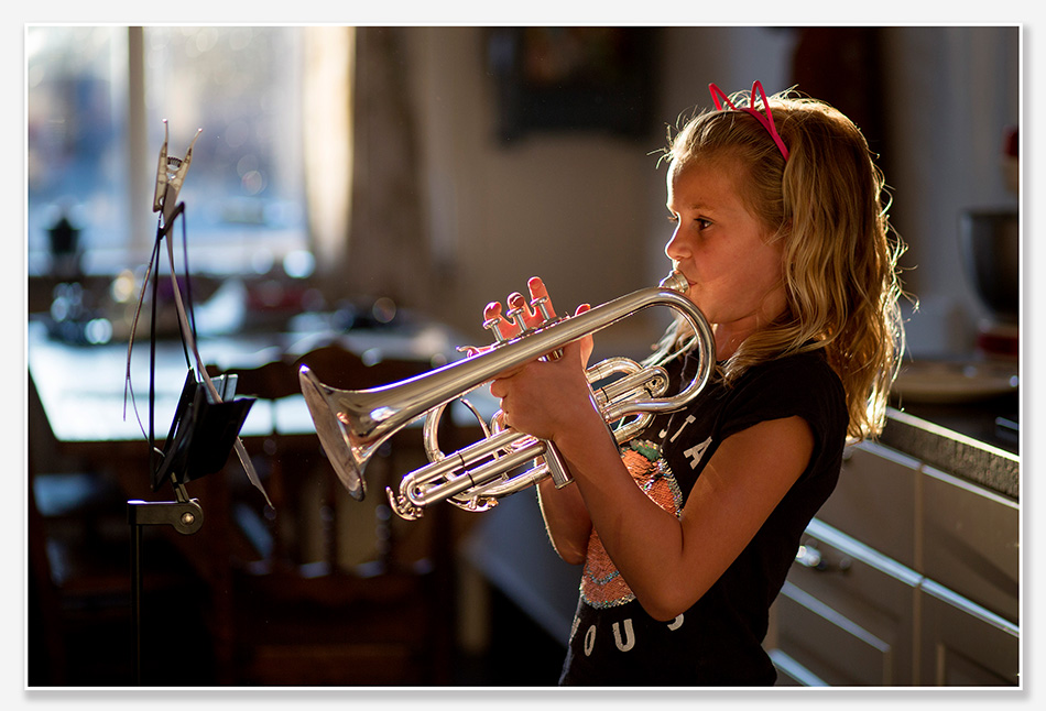 Muziek bij de familieshoot