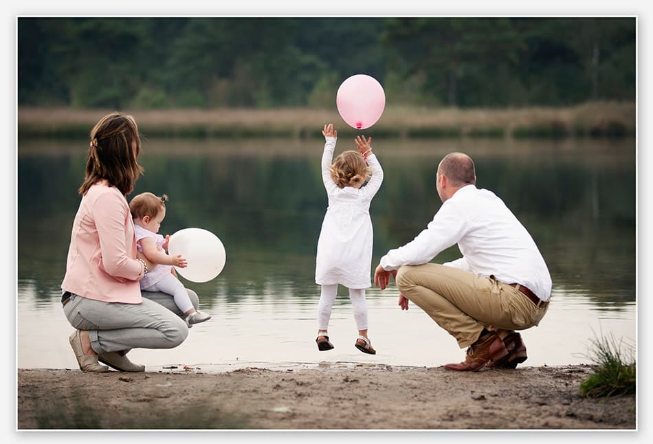 met ballonnen bij de Sonse Heide