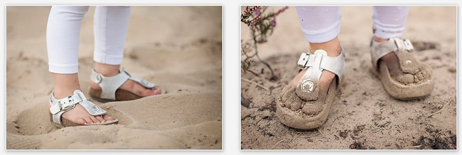 zandvoetjes voor en na