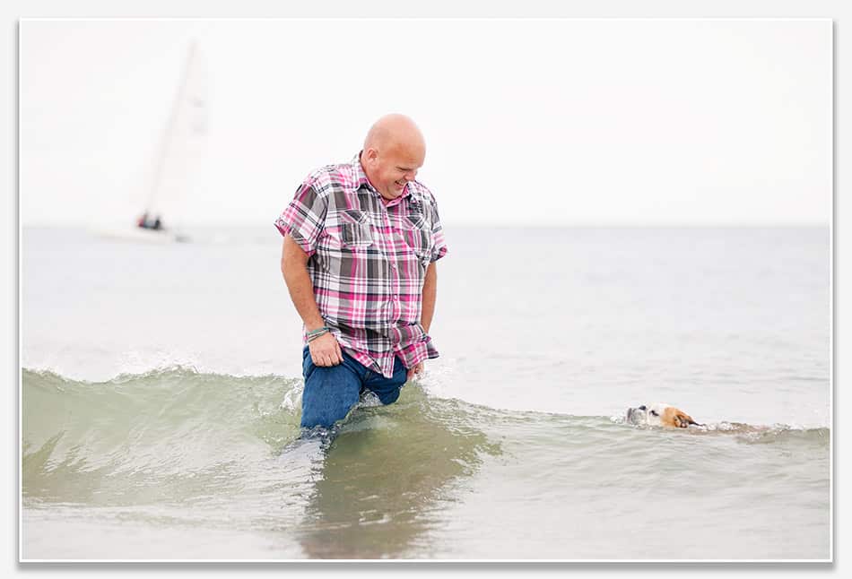 Zwemmen met hond op Texel