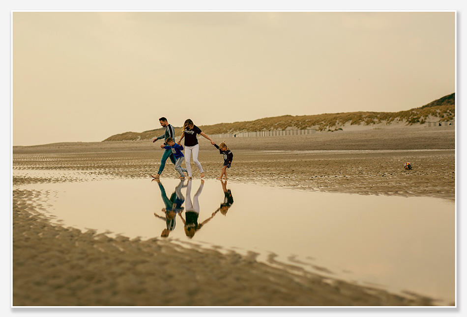 Familiefotografie aan zee