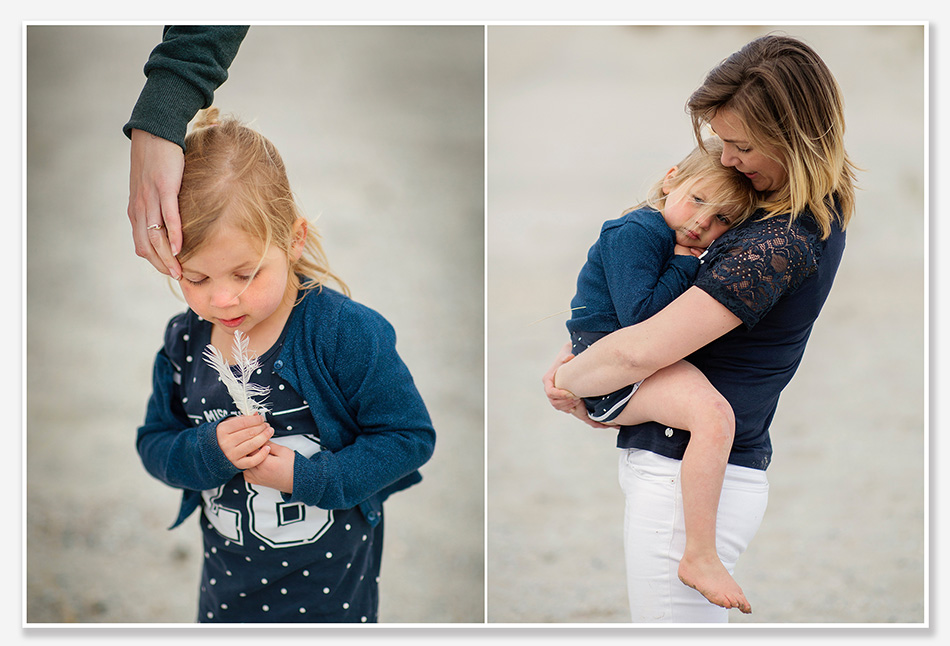 Moeder en dochter tijdens de familieshoot