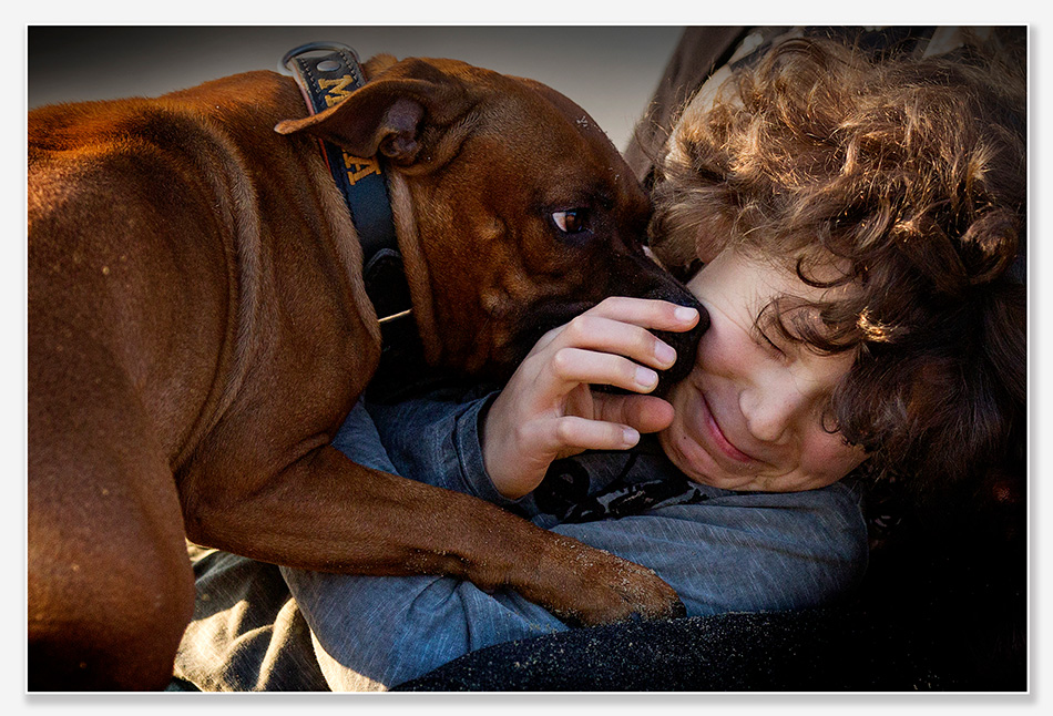 Kinderfotografie met hond