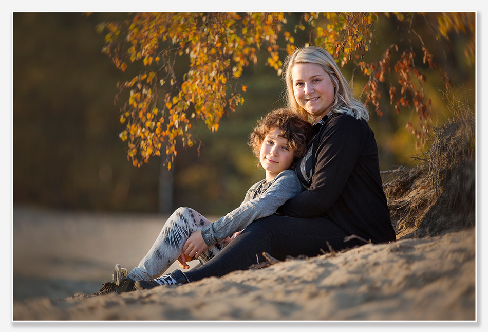 Familiefotografie met herfstkleuren
