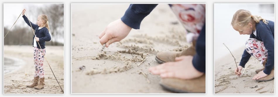 Spelen op het strand in Naarden
