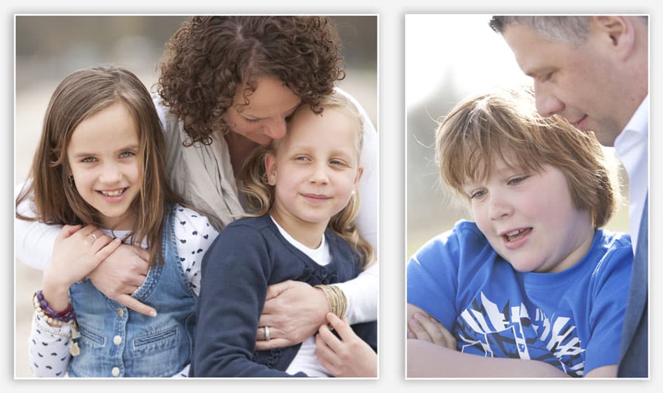 Familiefoto's bij de golfclub in Naarden