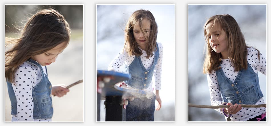 Familiefoto's in de speeltuin