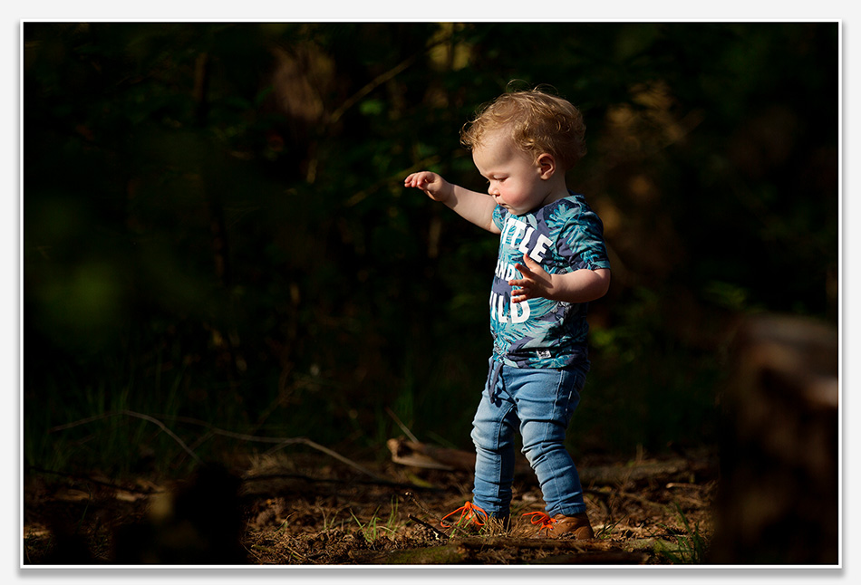 Op wiebelige beentje op de foto