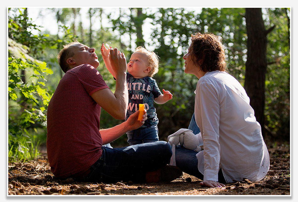Familiefotografie met belleblaas
