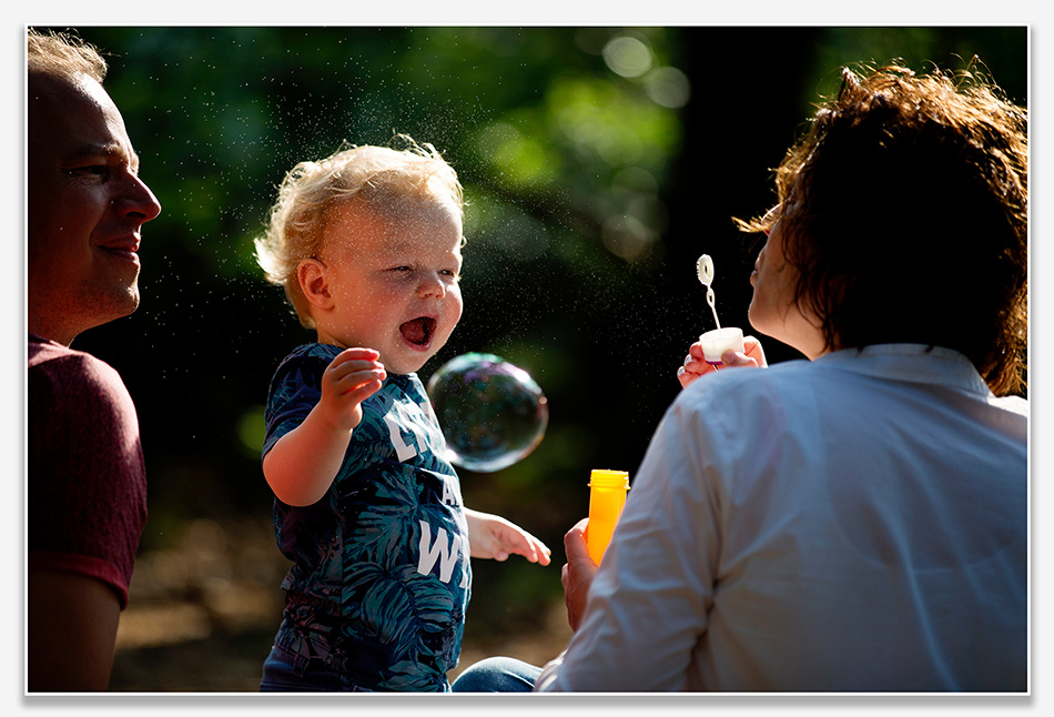 Familiefotografie met belleblaas