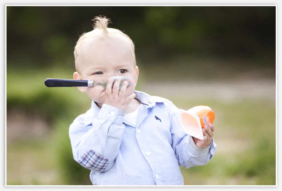 Picknick tijdens de familieshoot