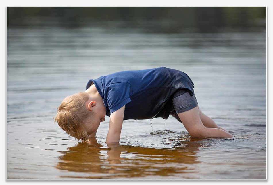 Bijna kopje onder bij de fotoshoot