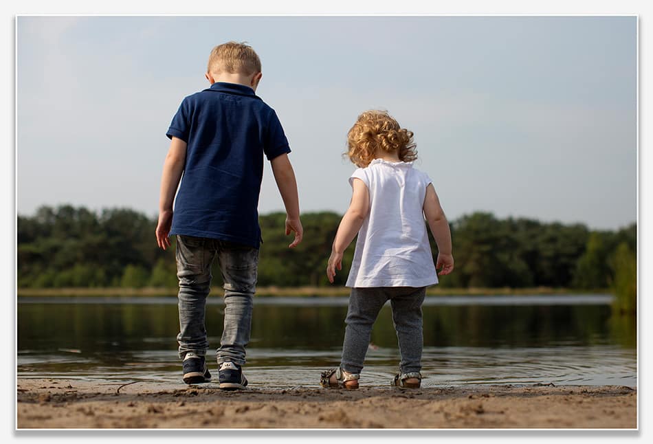 Kinderfotografie aan het water