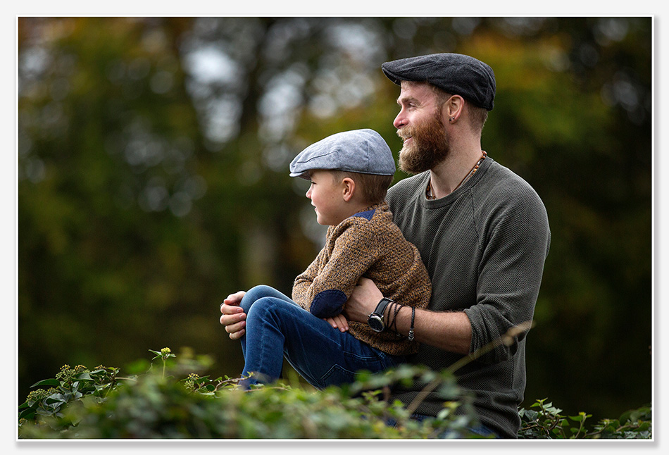 Vader en zoon bij Castle Bridge