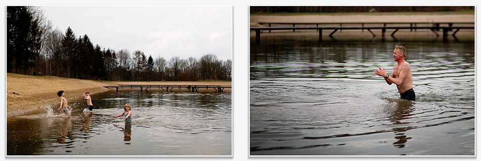 Zwemmen met koud weer