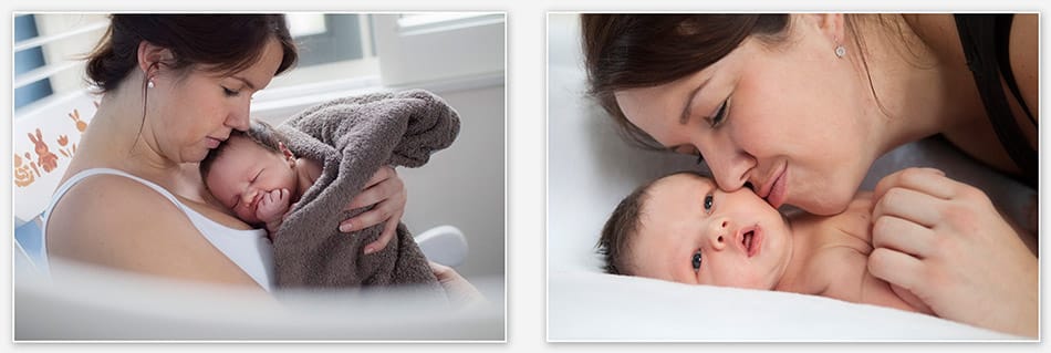 Moeder met pasgeboren baby