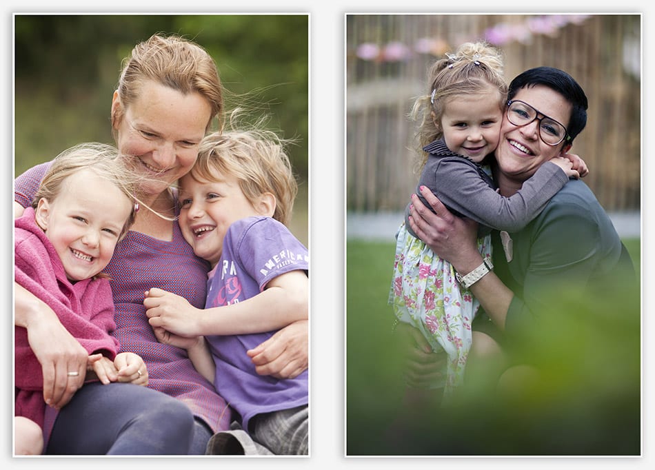 Moeders met hun kinderen