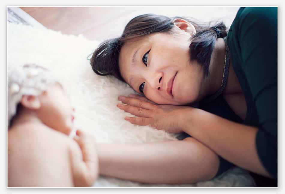 Moeder met haar pasgeboren baby