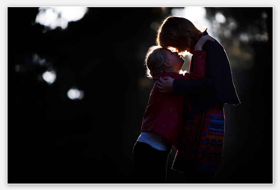 Moeder en dochter in de Drunense Duinen