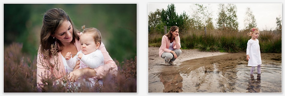 Moeder en dochter op de Sonse Heide