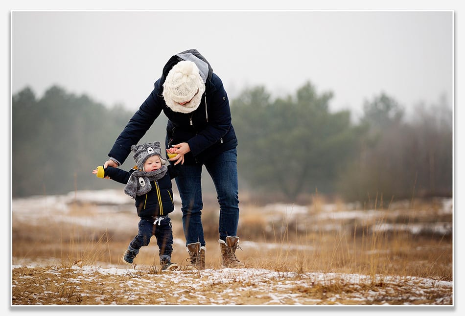 Eerste stapjes tijdens de kindershoot