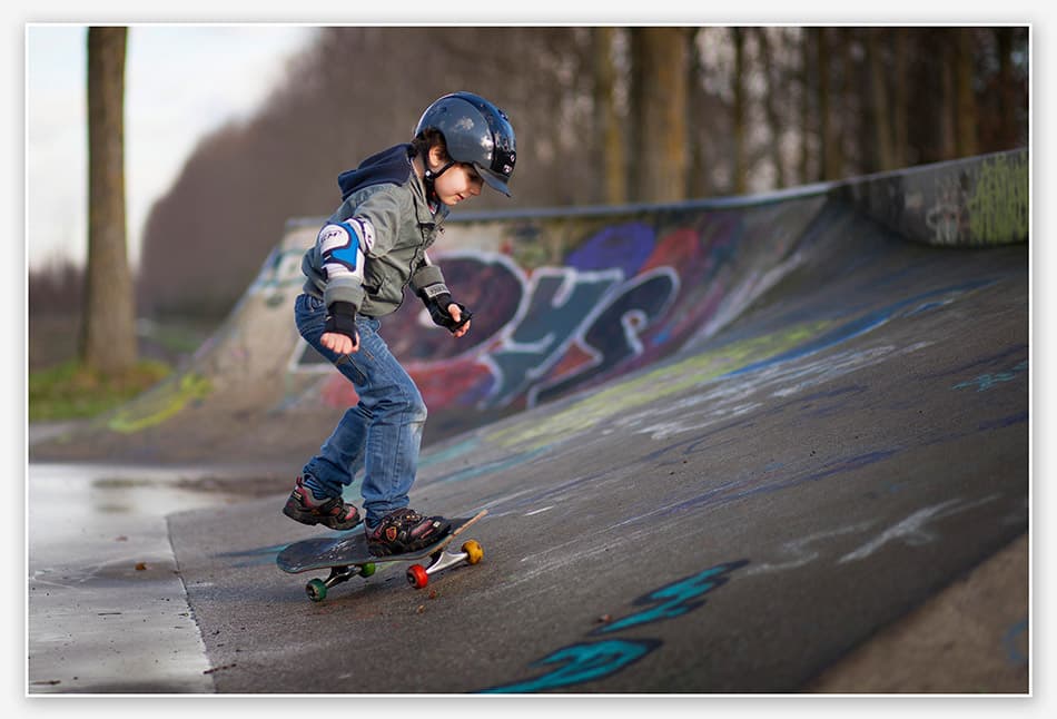 Beginnen op de skatebaan