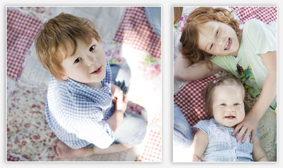 Kinderfotografie op een dekentje