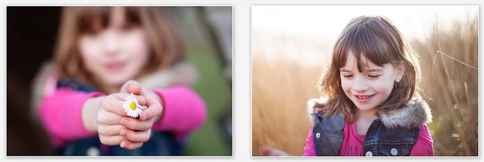 Kinderfotografie_Boxtel Meisje met bloem