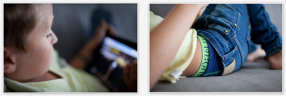 Lifestylefotografie_Esch Jongen op de bank met iPad