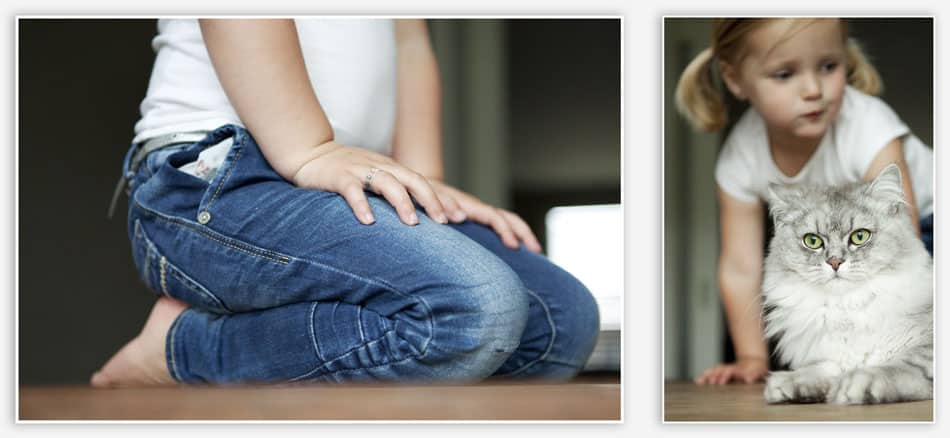 Lifestylefotografie met de kat op de keukentafel