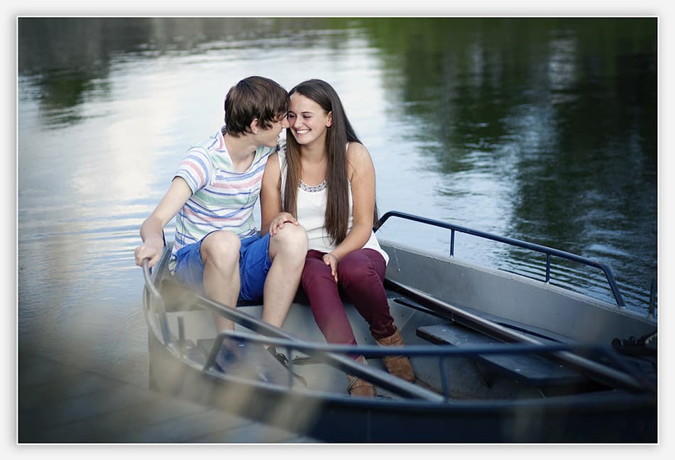 Romantische in een bootje 