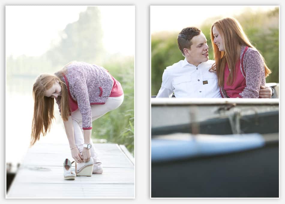 Loveshoot_Haaren Verliefd koppel bij anlegsteiger Essche Stroom