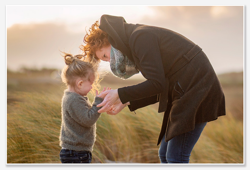 Moeder en dochter op Texel