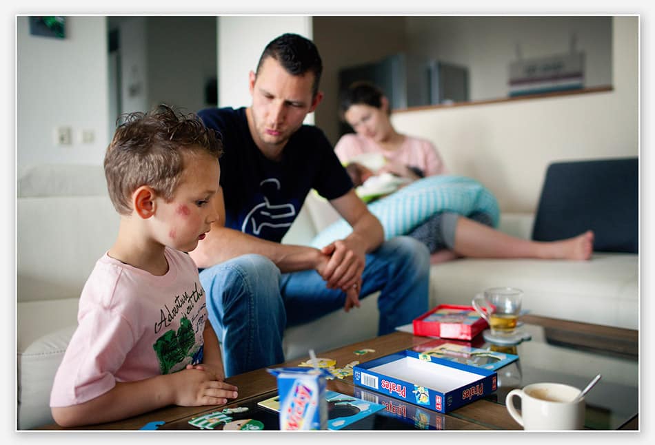 Familieleven met spelletje