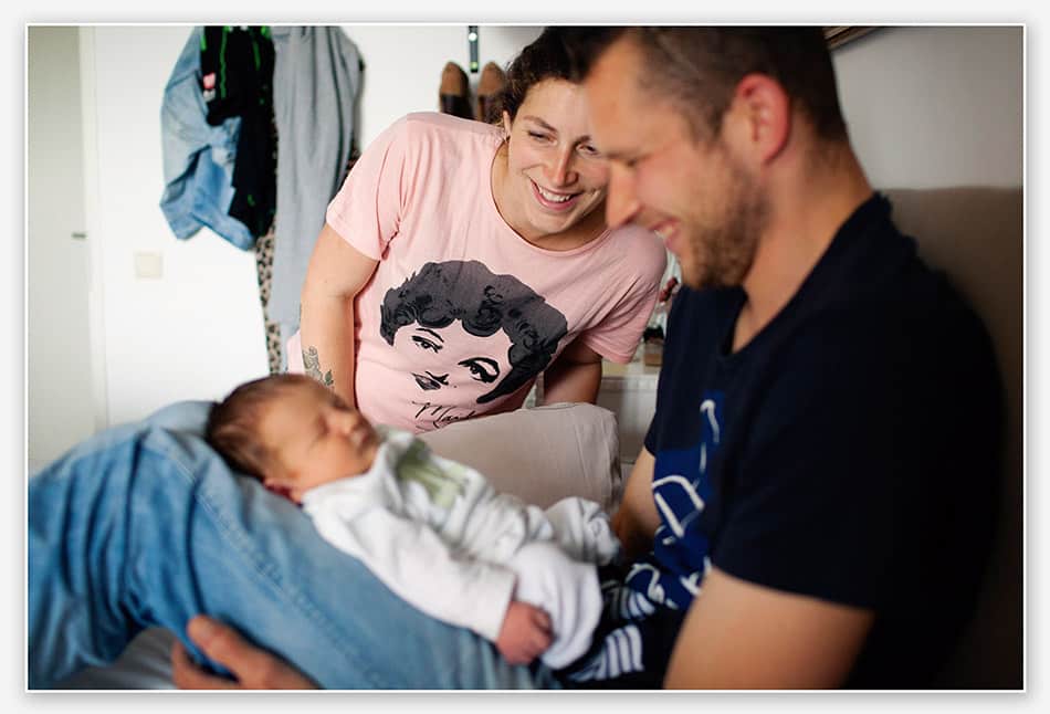 Samen genieten van de baby