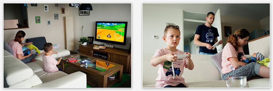 Familifotografie met Wii