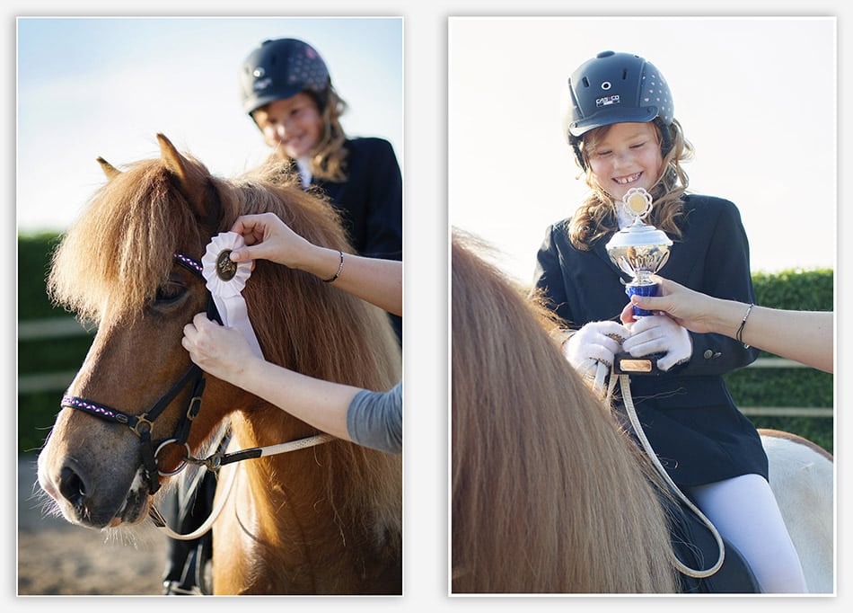 Paardenfotografie tijdens de prijsuitreiking 