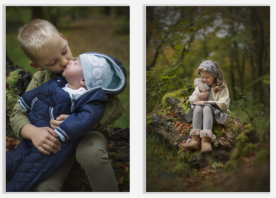 Kinderfotografie in het bos