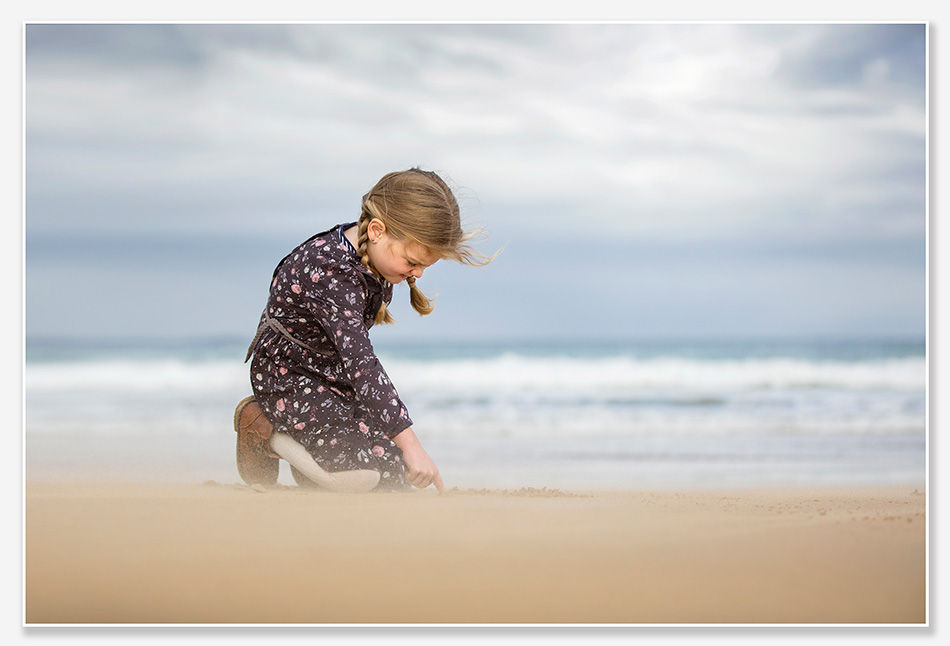 Kinderfotografie op het strand van Culdaff Beach