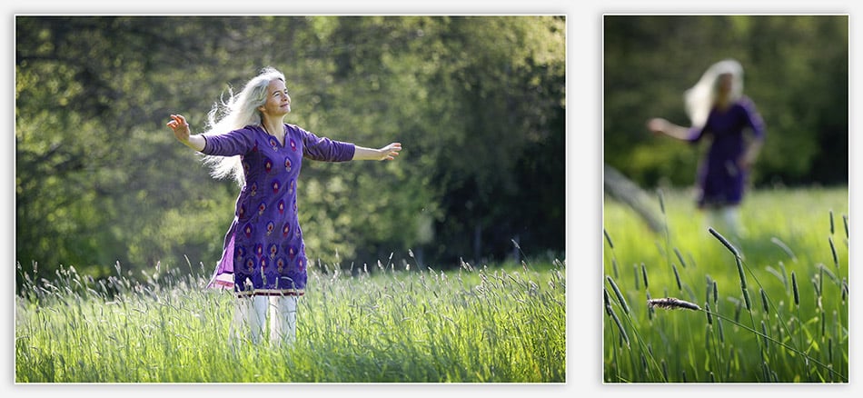 Schamanin im Einklang mit der Natur