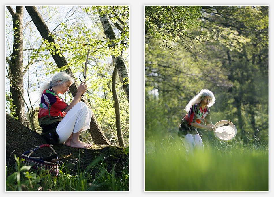 Indiaanse pijp en trom