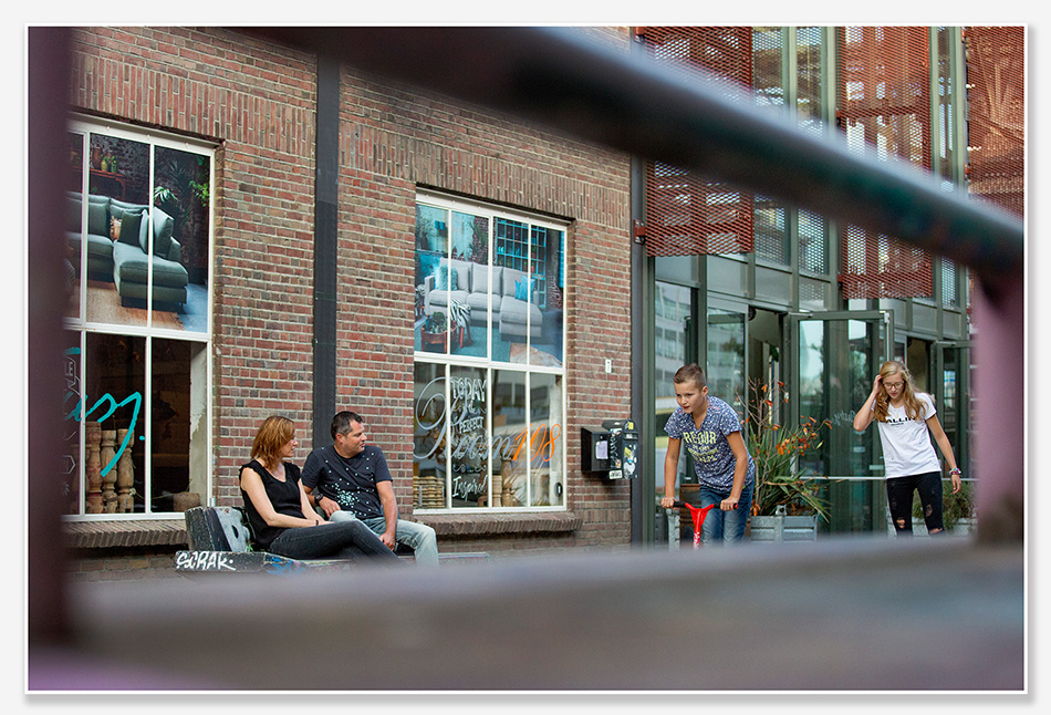 Met de familie skaten op het Ketelplein